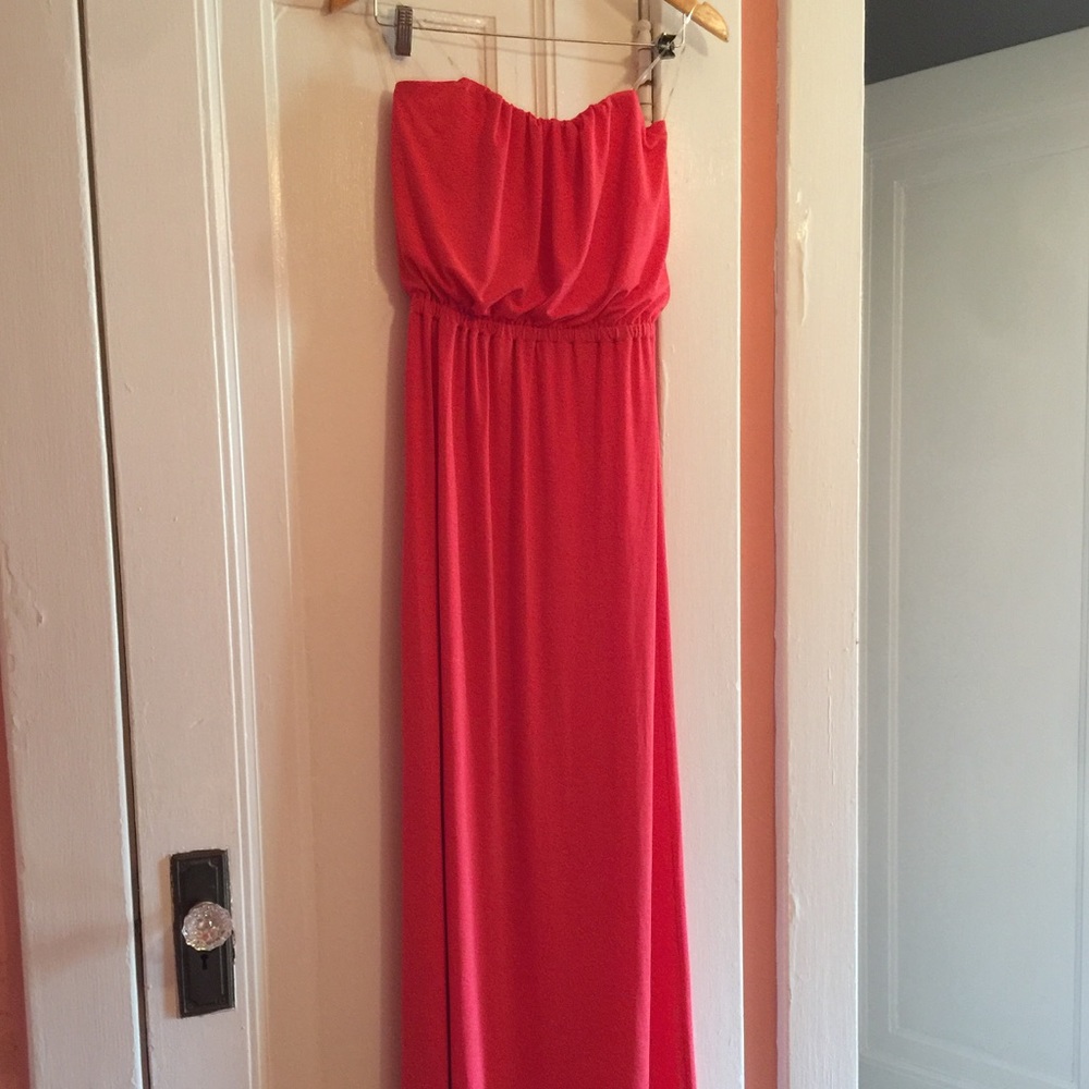 Strapless maxi dress
